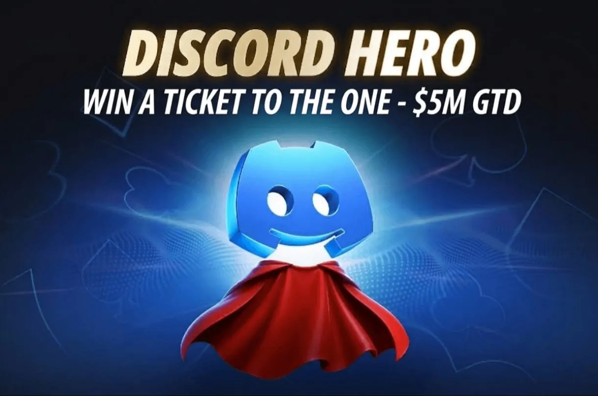 Grafika konkursu Discord Hero CoinPoker z biletem do The One